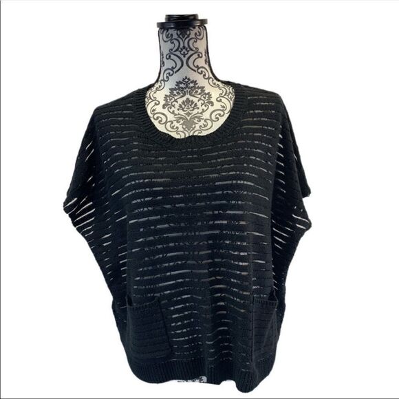 $5 ADD ON ITEM over sized see-through sweater with front pockets BCBGMAXAZRIA - Picture 8 of 14